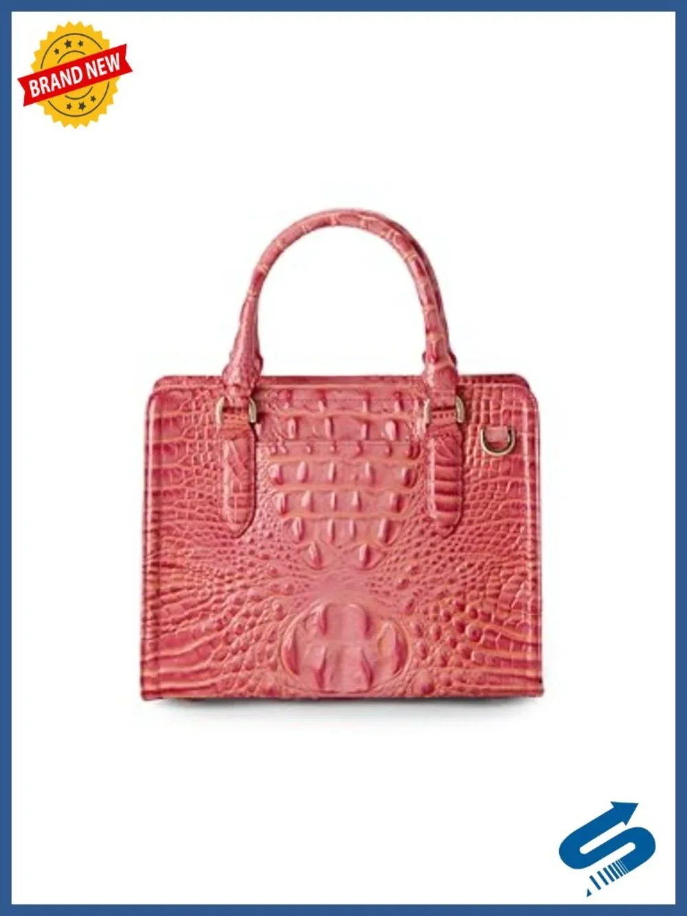Leather Satchel Crossbody Bag with Adjustable Strap